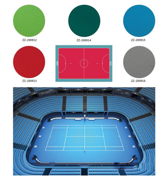 完美体育篮球场PVC地胶运动空间的色彩艺术(图1)